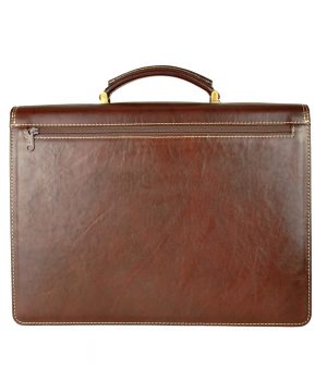 Luxusná kožená aktovka č.8131 v hnedej farbe – Obrázok 6
