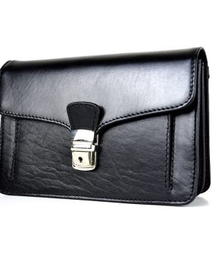 Alternative view of Moderná kožená etuja č.7985, viacúčelové púzdro v čiernej farbe