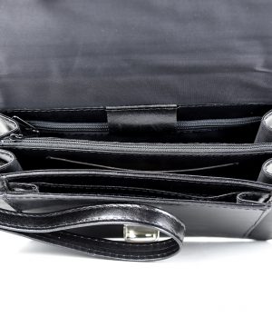 Moderná kožená etuja č.7985, viacúčelové púzdro v čiernej farbe – Obrázok 8