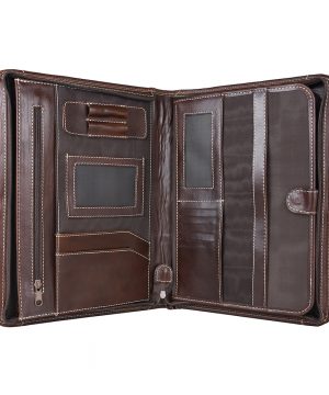 Alternative view of Luxusná kožená spisovka č.7987 v hnedej farbe