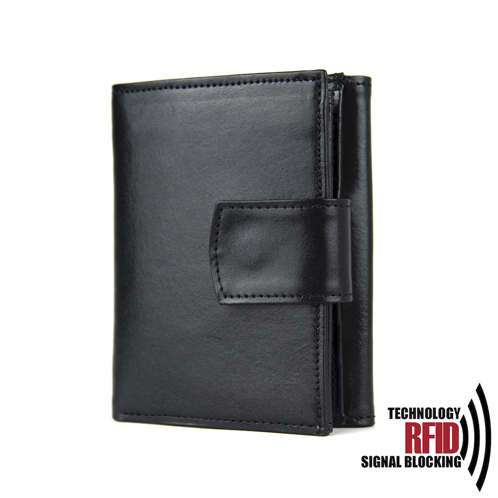 Kožená RFID peňaženka vybavená blokáciou RFID / NFC, čierna farba č.8287 – Obrázok 6