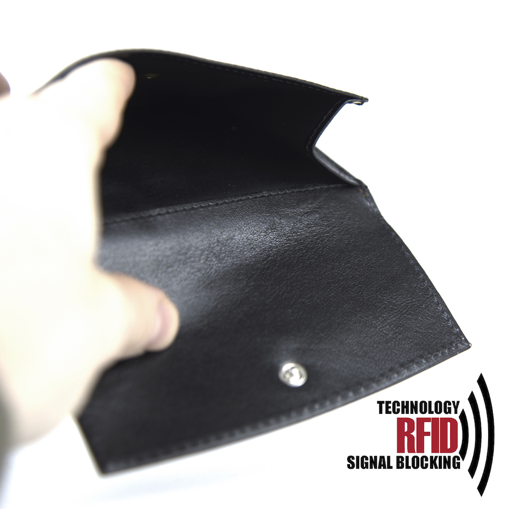 Kožená RFID peňaženka vybavená blokáciou RFID / NFC, čierna farba č.8287 – Obrázok 7
