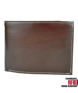Kožená RFID peňaženka vybavená blokáciou RFID / NFC, hnedá farba č.8552 – Obrázok 4