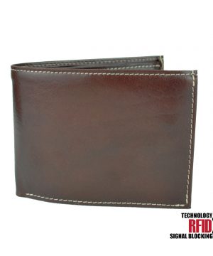 Kožená RFID peňaženka vybavená blokáciou RFID / NFC, hnedá farba č.8552 – Obrázok 6