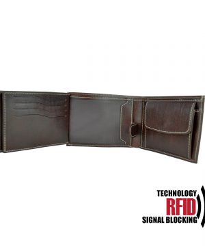 Alternative view of Kožená RFID peňaženka vybavená blokáciou RFID / NFC, hnedá farba č.8552