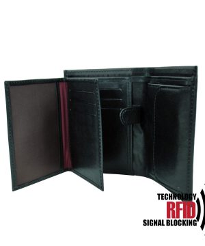 Alternative view of Kožená RFID peňaženka vybavená blokáciou RFID / NFC, čierna farba č.8560