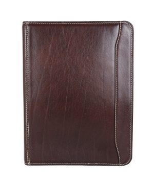 Elegantná kožená spisovka č.7988 v hnedej farbe