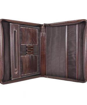 Alternative view of Elegantná kožená spisovka č.7988 v hnedej farbe