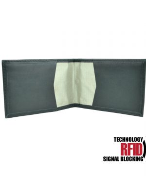 Kožené RFID púzdro vybavené blokáciou RFID NFC v čiernej farbe (1)