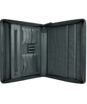 Alternative view of Elegantná kožená spisovka č.7988 v čiernej farbe
