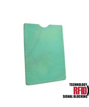 Alternative view of Kožené RFID púzdro vybavené blokáciou RFID / NFC, tyrkysová farba