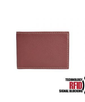Alternative view of Kožené RFID púzdro vybavené blokáciou RFID / NFC v červenej farbe