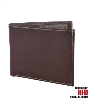 Alternative view of Kožená RFID peňaženka vybavená blokáciou RFID / NFC, tmavo hnedá farba č.8406