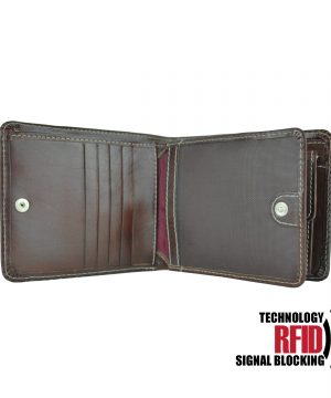 Kožená RFID peňaženka vybavená blokáciou RFID / NFC, hnedá farba č.7992 – Obrázok 4