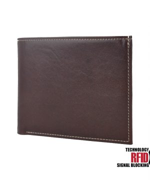 Kožená RFID peňaženka vybavená blokáciou RFID / NFC, tmavo hnedá farba č.8406 – Obrázok 5
