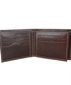Elegantná peňaženka z pravej kože č.8407 v tmavo hnedej farbe – Obrázok 4