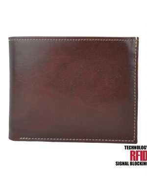 Kožená RFID peňaženka vybavená blokáciou RFID / NFC, hnedá farba č.8407 – Obrázok 4