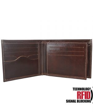 Alternative view of Kožená RFID peňaženka vybavená blokáciou RFID / NFC, hnedá farba č.8407