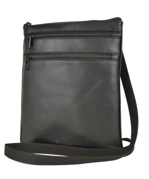 kožená taška crossbody čierna