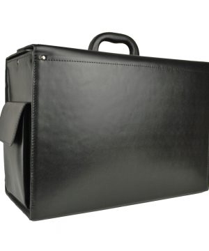 Celokožený cestovný kufor č.8174 bez mechaniky, čierna farba – Obrázok 8