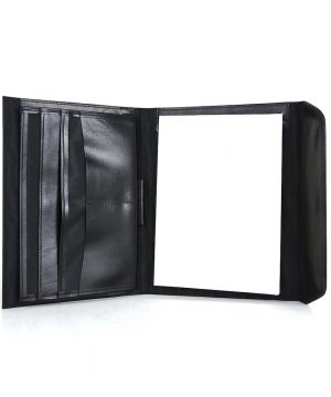 Alternative view of Kožený pracovný zápisník A5 v čiernej farbe