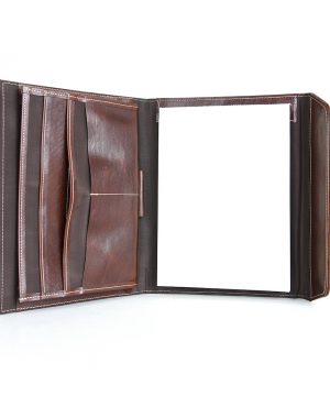 Alternative view of Kožený pracovný zápisník A5 v tmavo hnedej farbe