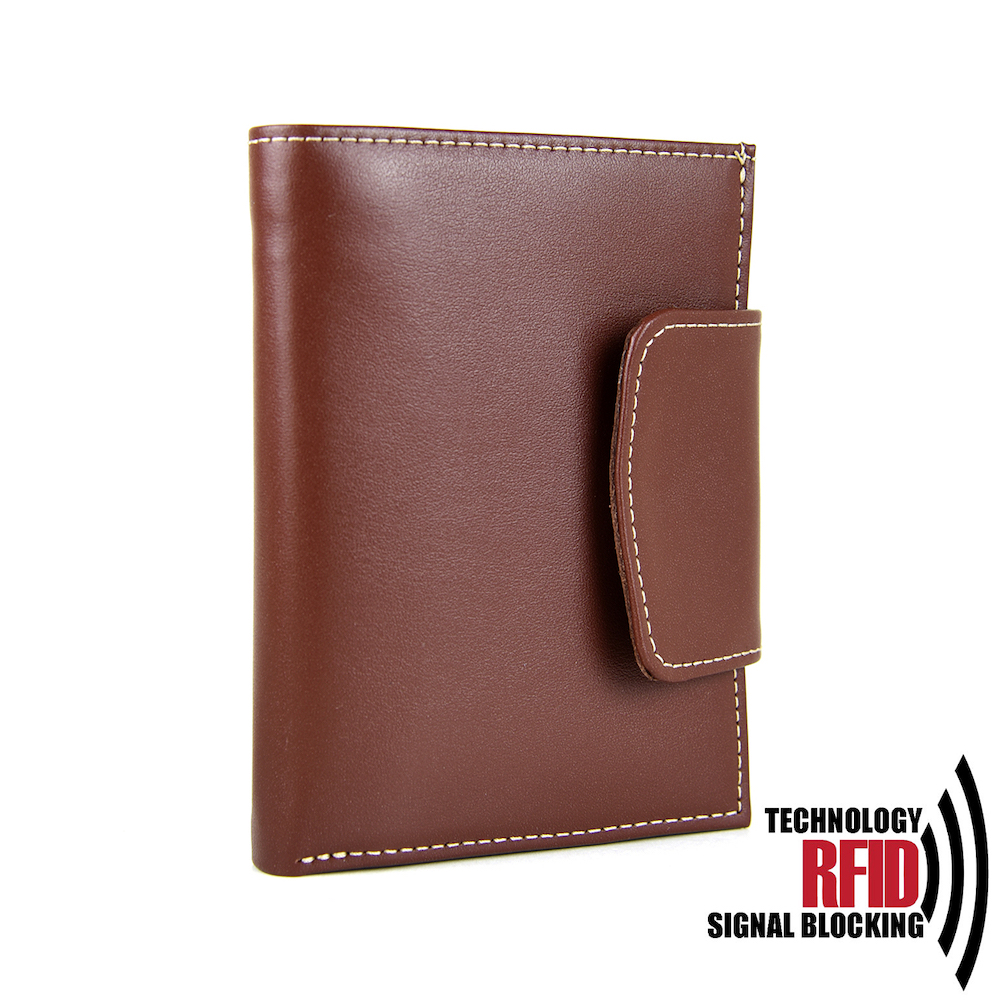 Kožená RFID peňaženka vybavená blokáciou RFID / NFC, hnedá farba č.8211 – Obrázok 3