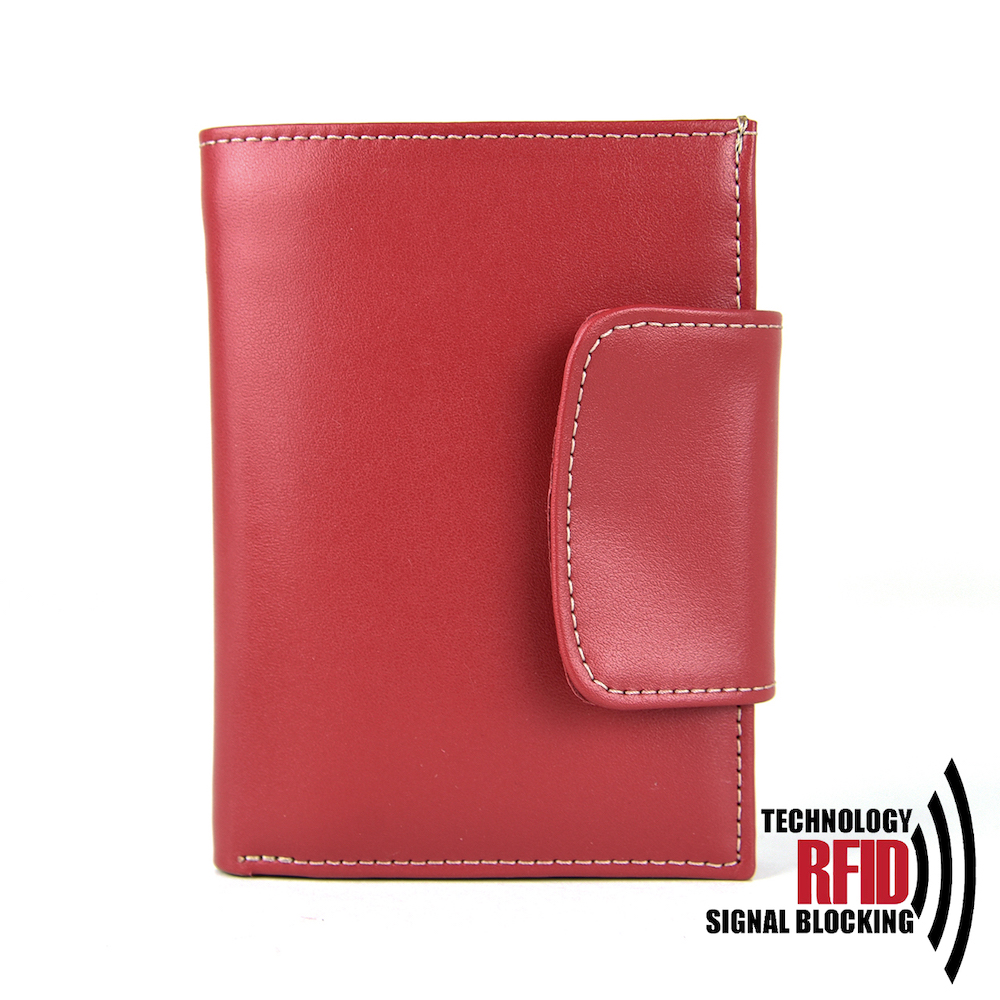 Kožená RFID peňaženka vybavená blokáciou RFID / NFC, červená farba č.8211 – Obrázok 7