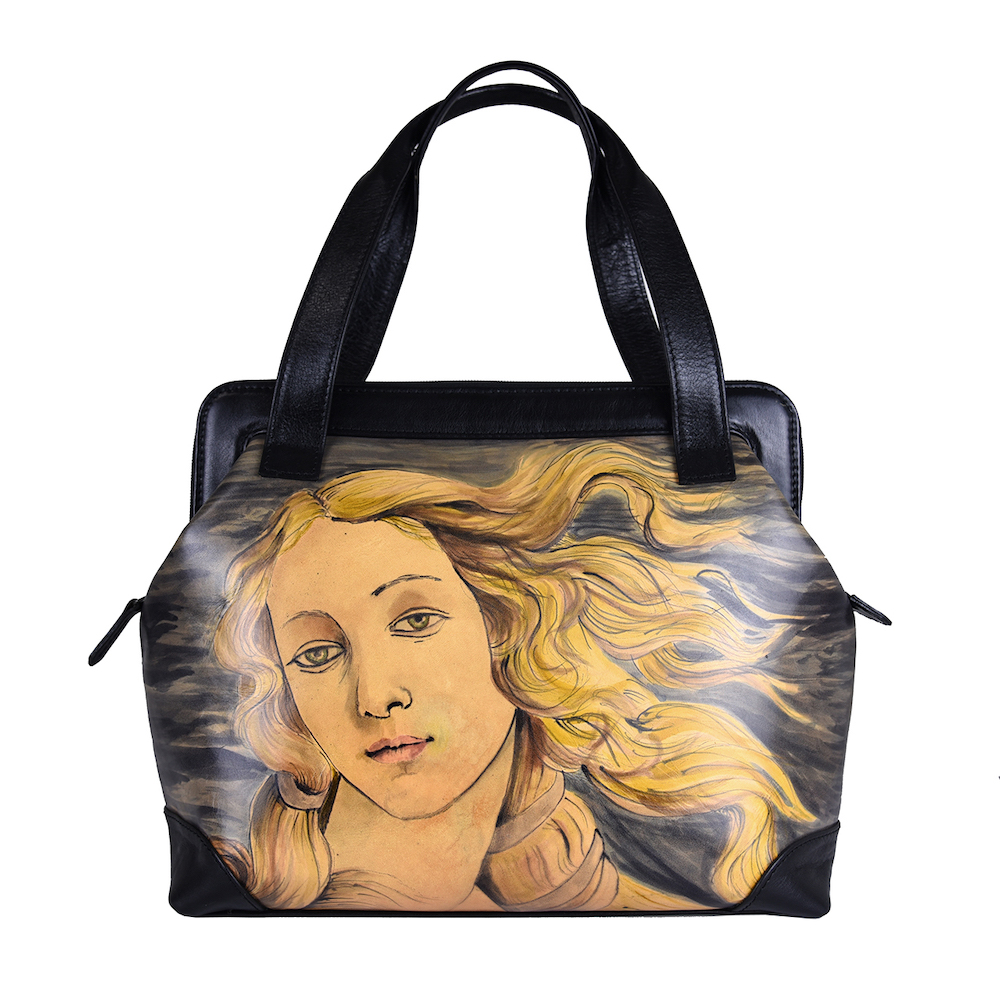 Ručne maľovaná kabelka č.8221 inšpirovaná motívom Sandro Botticelli - Zrodenie Venuše