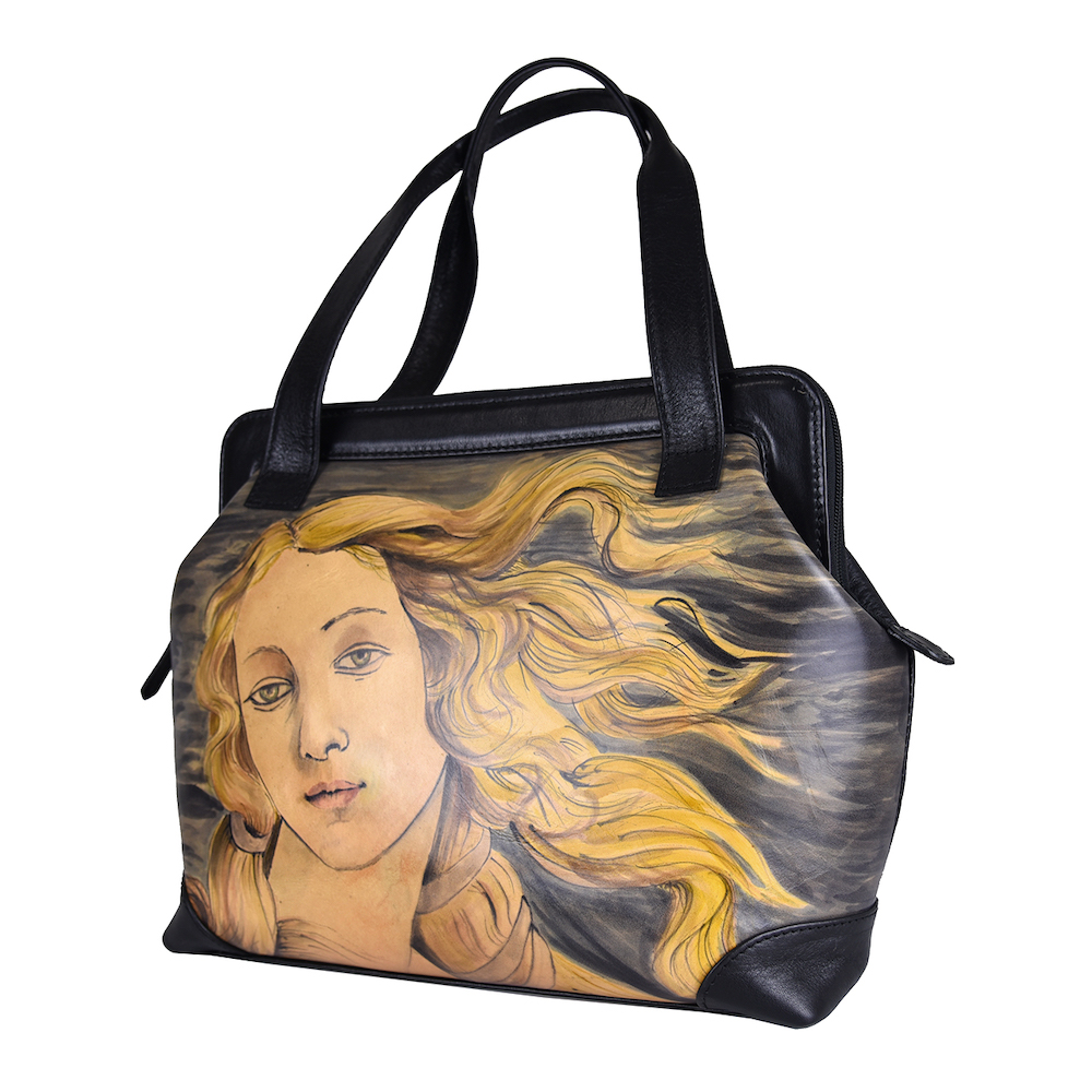 Ručne maľovaná kabelka č.8221 inšpirovaná motívom Sandro Botticelli - Zrodenie Venuše – Obrázok 4