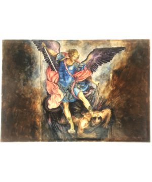Alternative view of Ručne maľovaný kancelársky set inšpirovaný motívom Guido Reni - The archangel Michael