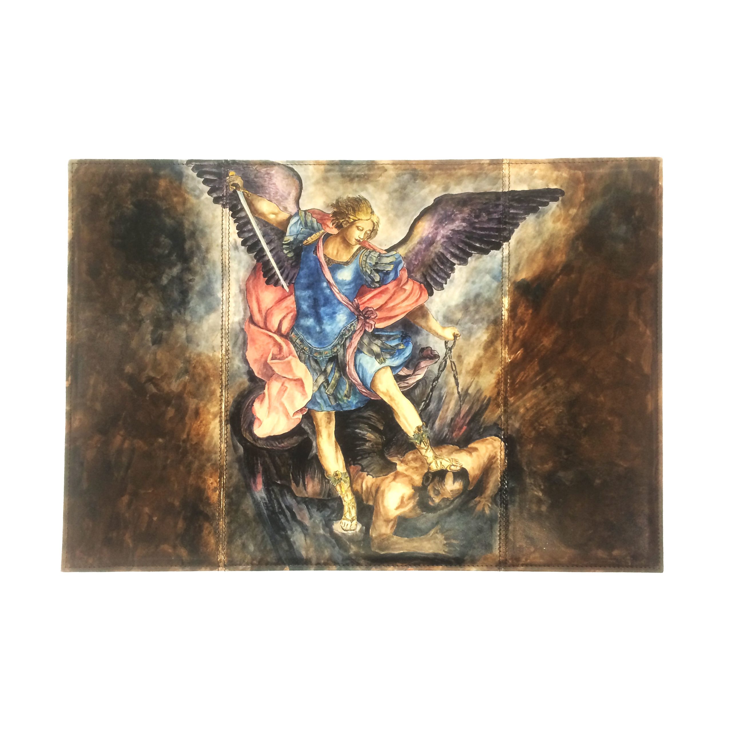 Ručne maľovaný kancelársky set inšpirovaný motívom Guido Reni - The archangel Michael – Obrázok 2