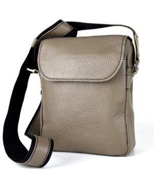Crossbody kožená taška z pravej kože č.8365 v khaki farbe – Obrázok 9