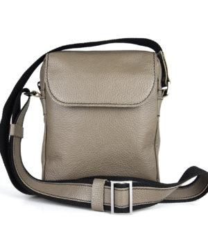 Crossbody kožená taška z pravej kože č.8365 v khaki farbe – Obrázok 10