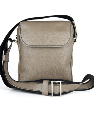 Crossbody kožená taška z pravej kože č.8365 v khaki farbe – Obrázok 8