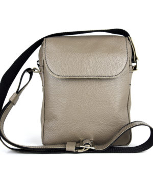 Crossbody kožená taška z pravej kože č.8365 v khaki farbe – Obrázok 3