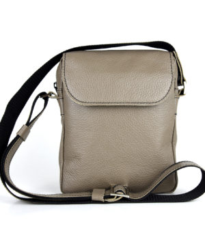 Crossbody kožená taška z pravej kože č.8365 v khaki farbe – Obrázok 7