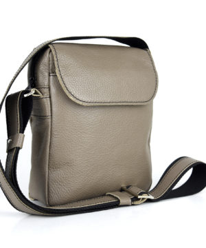 Alternative view of Crossbody kožená taška z pravej kože č.8365 v khaki farbe