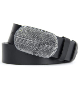 Kožený opasok BLACK WOOD, Ručná výroba na Slovensku