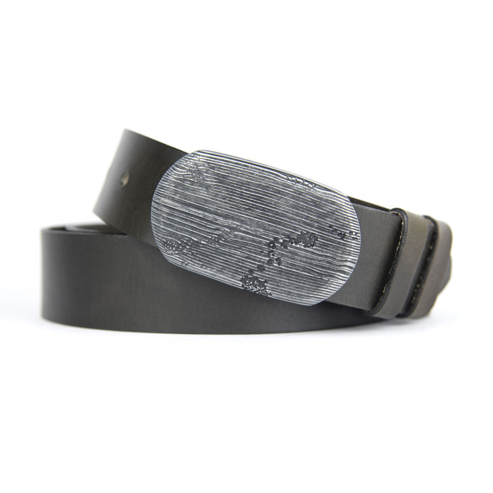 Kožený opasok BLACK WOOD, Ručná výroba na Slovensku – Obrázok 5