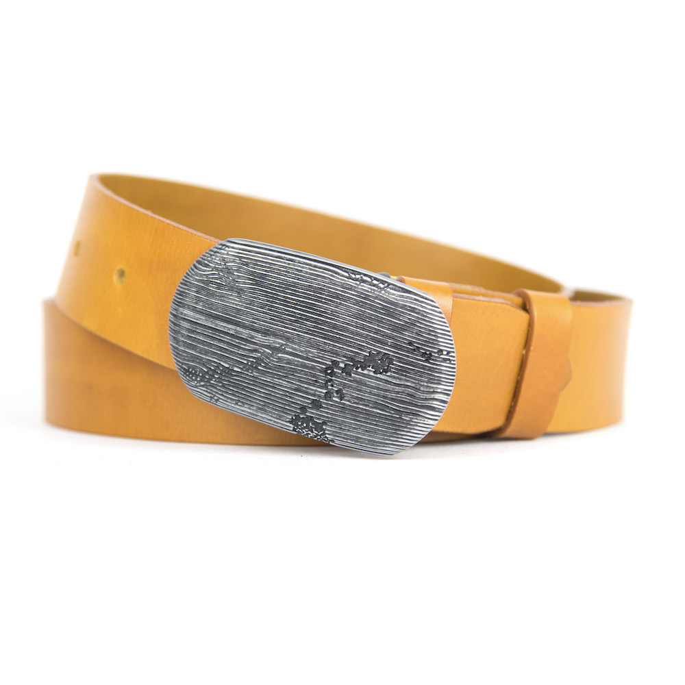 Kožený opasok BLACK WOOD, Ručná výroba na Slovensku – Obrázok 3