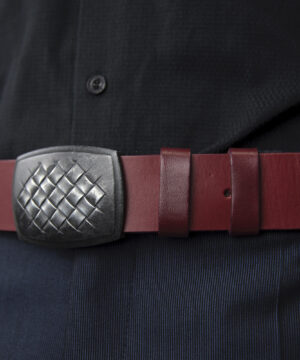 Kožený opasok SHIELD, Ručná výroba na Slovensku – Obrázok 7