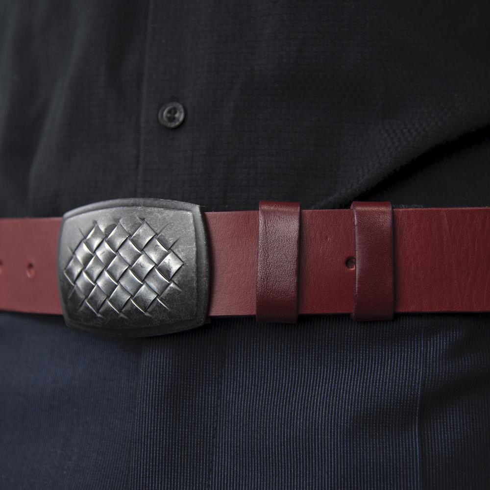 Kožený opasok SHIELD, Ručná výroba na Slovensku – Obrázok 7