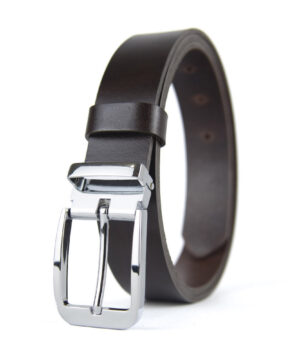 Alternative view of Kožený opasok CLASSIC SILVER, šírka 3.3cm, Ručná výroba na Slovensku