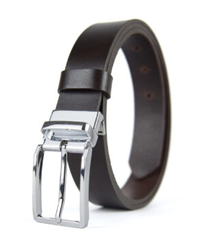 Alternative view of Kožený opasok MODERN SILVER, šírka 3.3cm, Ručná výroba na Slovensku
