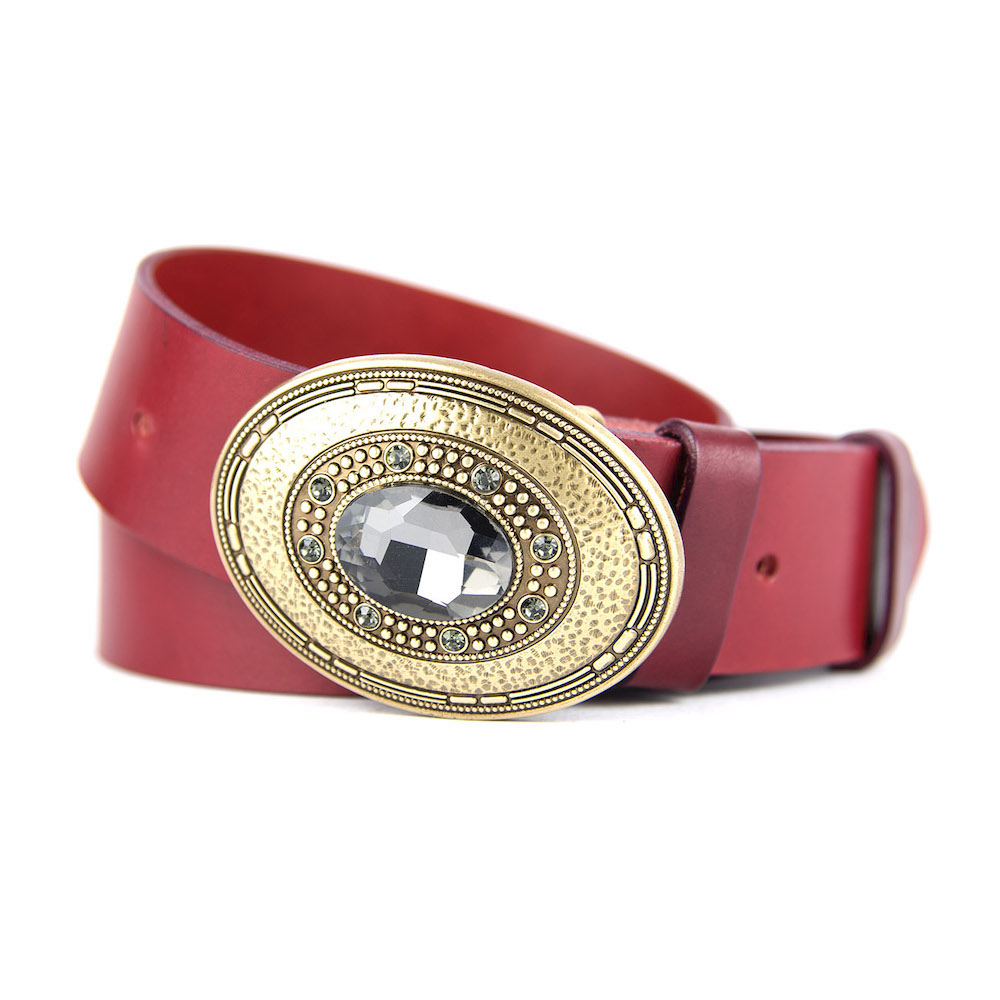 Kožený opasok BROOCH, Ručná výroba na Slovensku – Obrázok 2