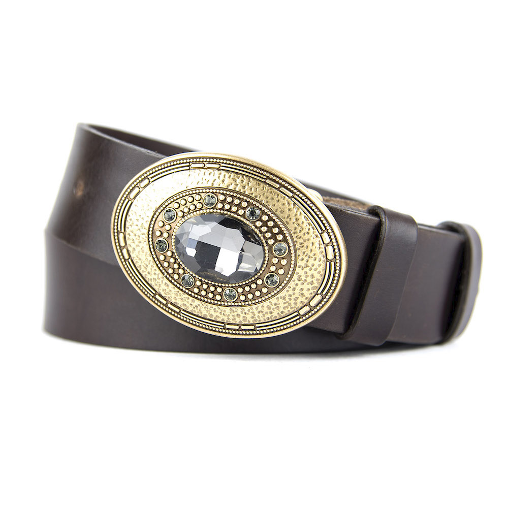 Kožený opasok BROOCH, Ručná výroba na Slovensku – Obrázok 5