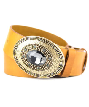 Kožený opasok BROOCH, Ručná výroba na Slovensku – Obrázok 4