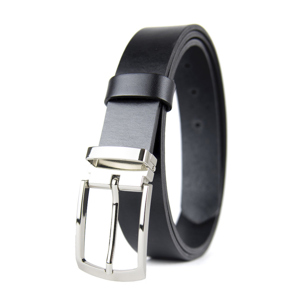 Kožený opasok SILVER RIDE, šírka 3.3cm, Ručná výroba na Slovensku