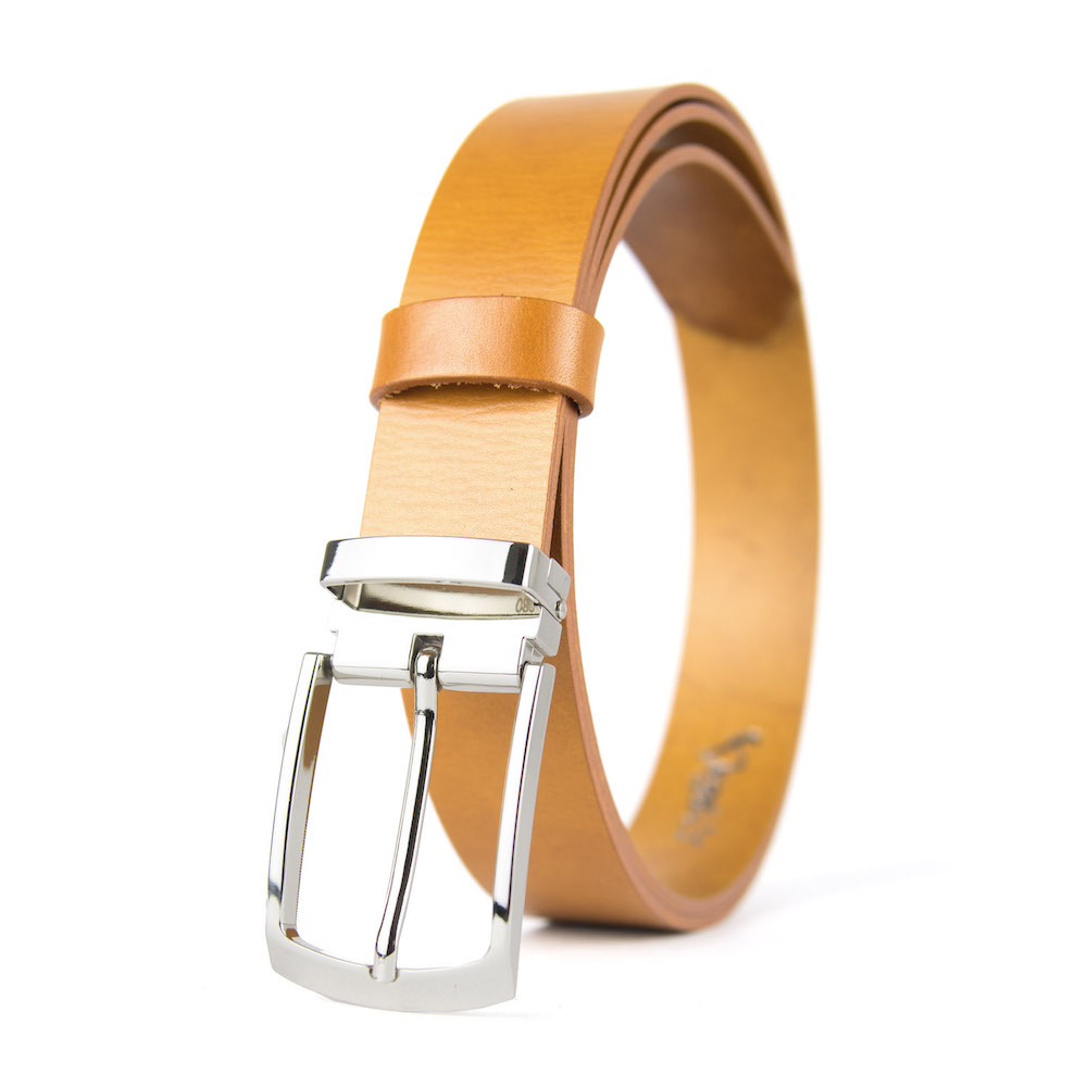 Kožený opasok SILVER RIDE, šírka 3.3cm, Ručná výroba na Slovensku – Obrázok 4